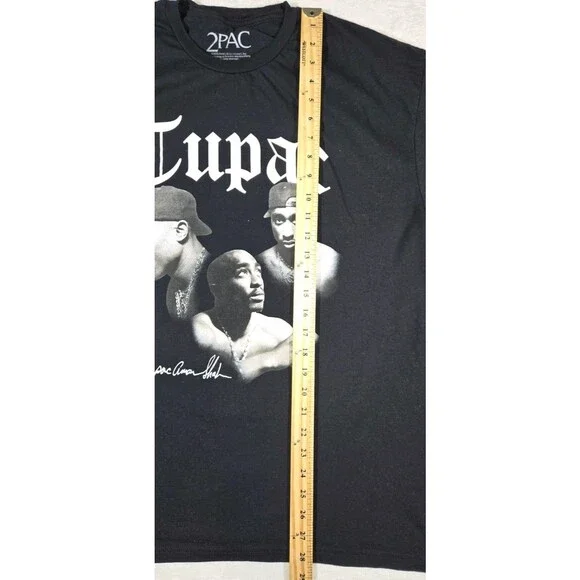 Mens 2Pac Tupac Shakur Graphic T Shirt Black XL Hip Hop Rap Tee - Picture 4 of 6